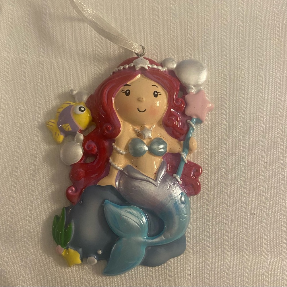 Mermaid Princess Girl Christmas Ornament